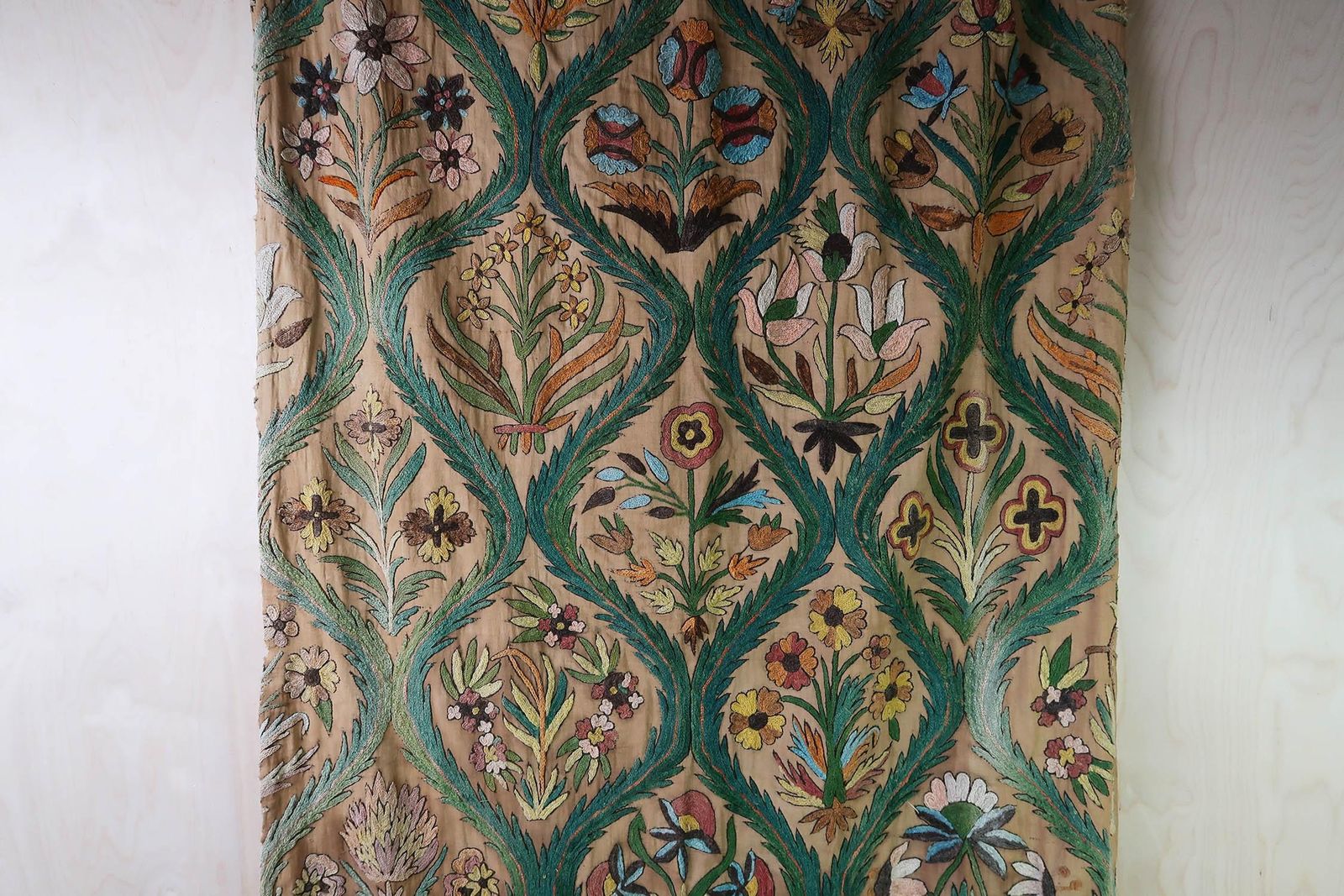 Pair Of Antique Arts And Crafts Style Crewel Work Curtains. English C.1900 photo 4900.0