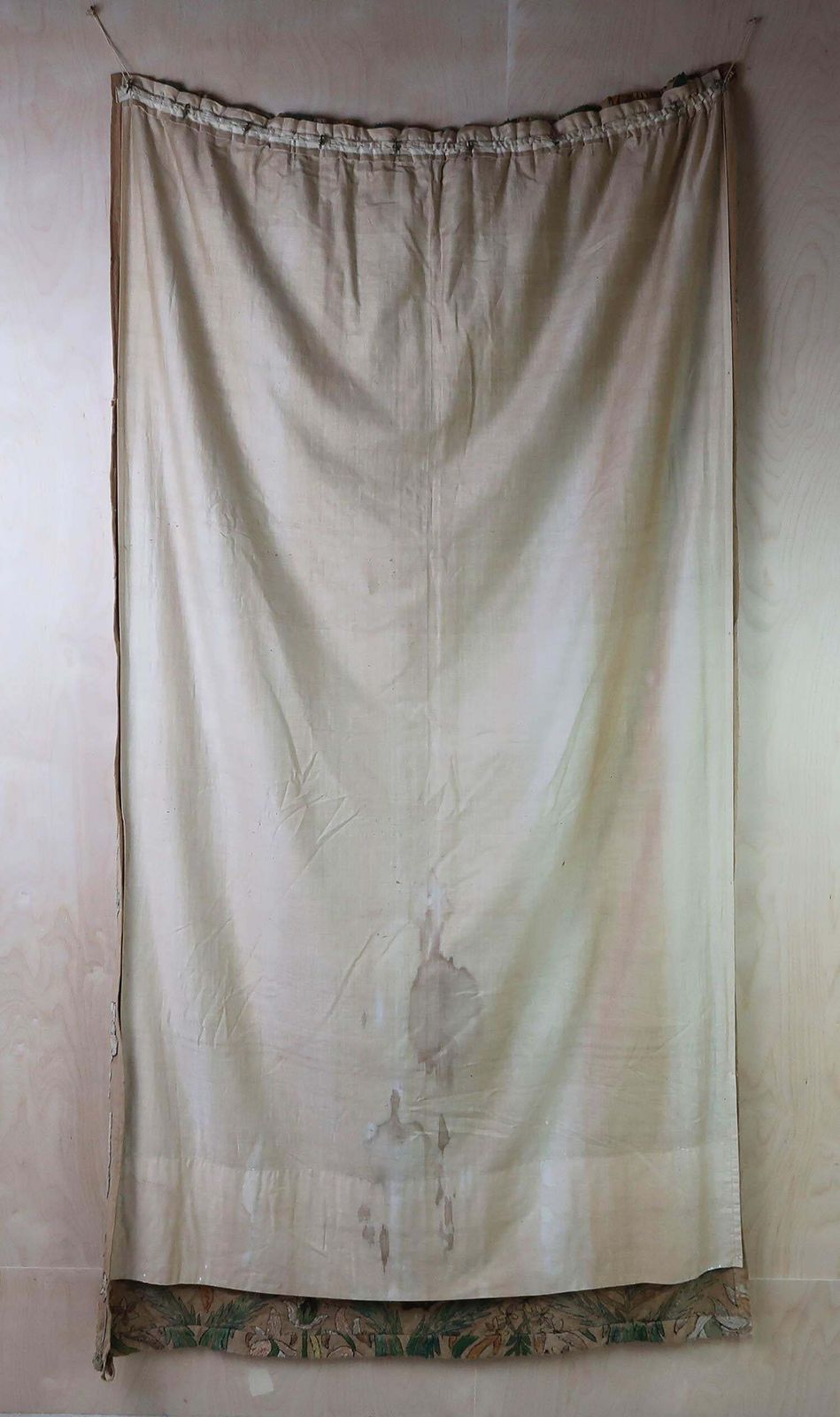 Pair Of Antique Arts And Crafts Style Crewel Work Curtains. English C.1900 photo buy
