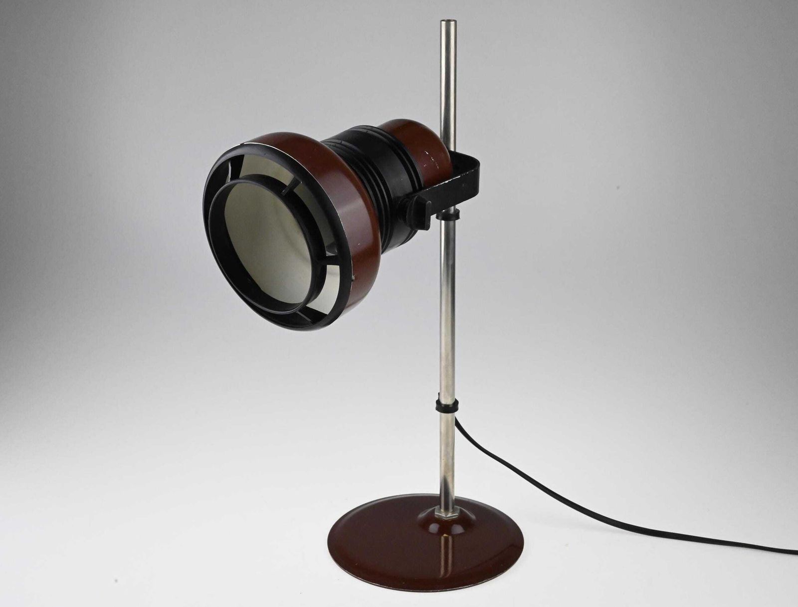 Vintage Brown Table Lamp By Elekrofem, Hungarian Lamp, Industrial Desk Lamp, Industrial Lamp, Desk Lamp, Brown Lamp, Table Lamp, Retro Lamp photo vintage