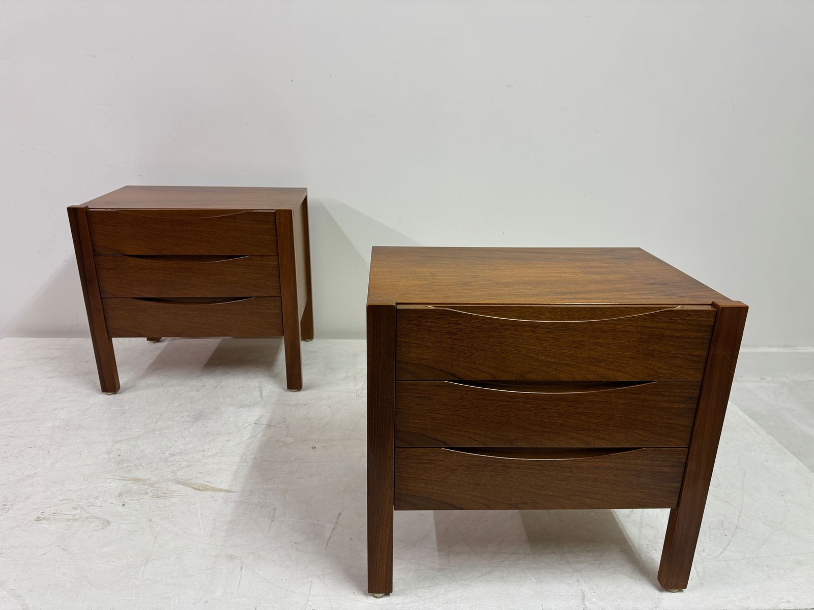 photo for sale Pair Of Walnut Bedside Tables By Franz Xaver Sproll
