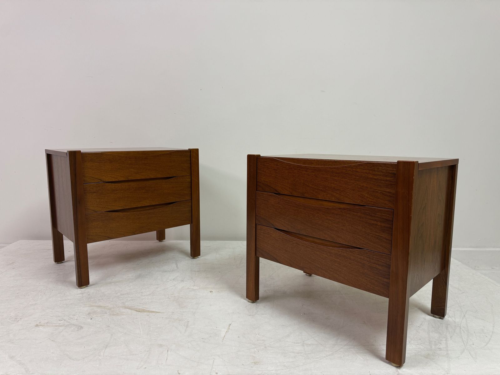 Furniture Pair Of Walnut Bedside Tables By Franz Xaver Sproll photo