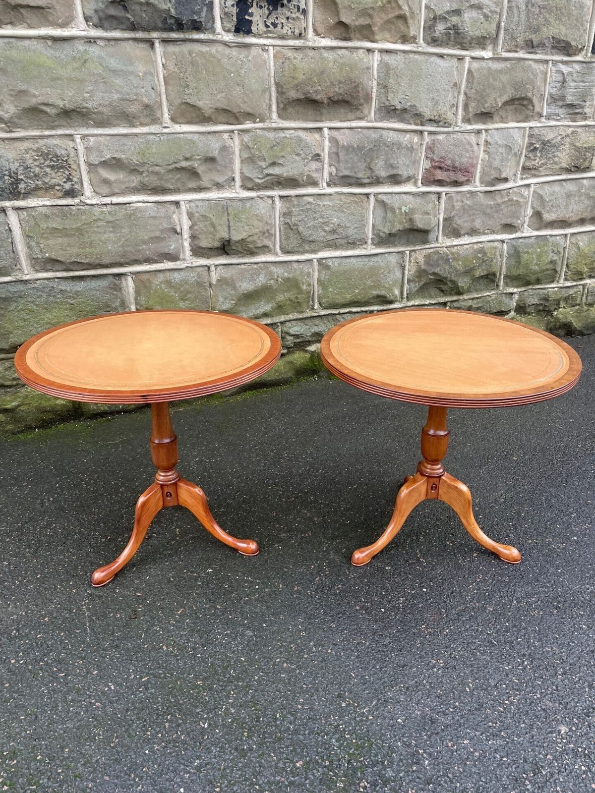Alan Grainger ‘Acornman’ Mahogany Pair Of Wine Tables