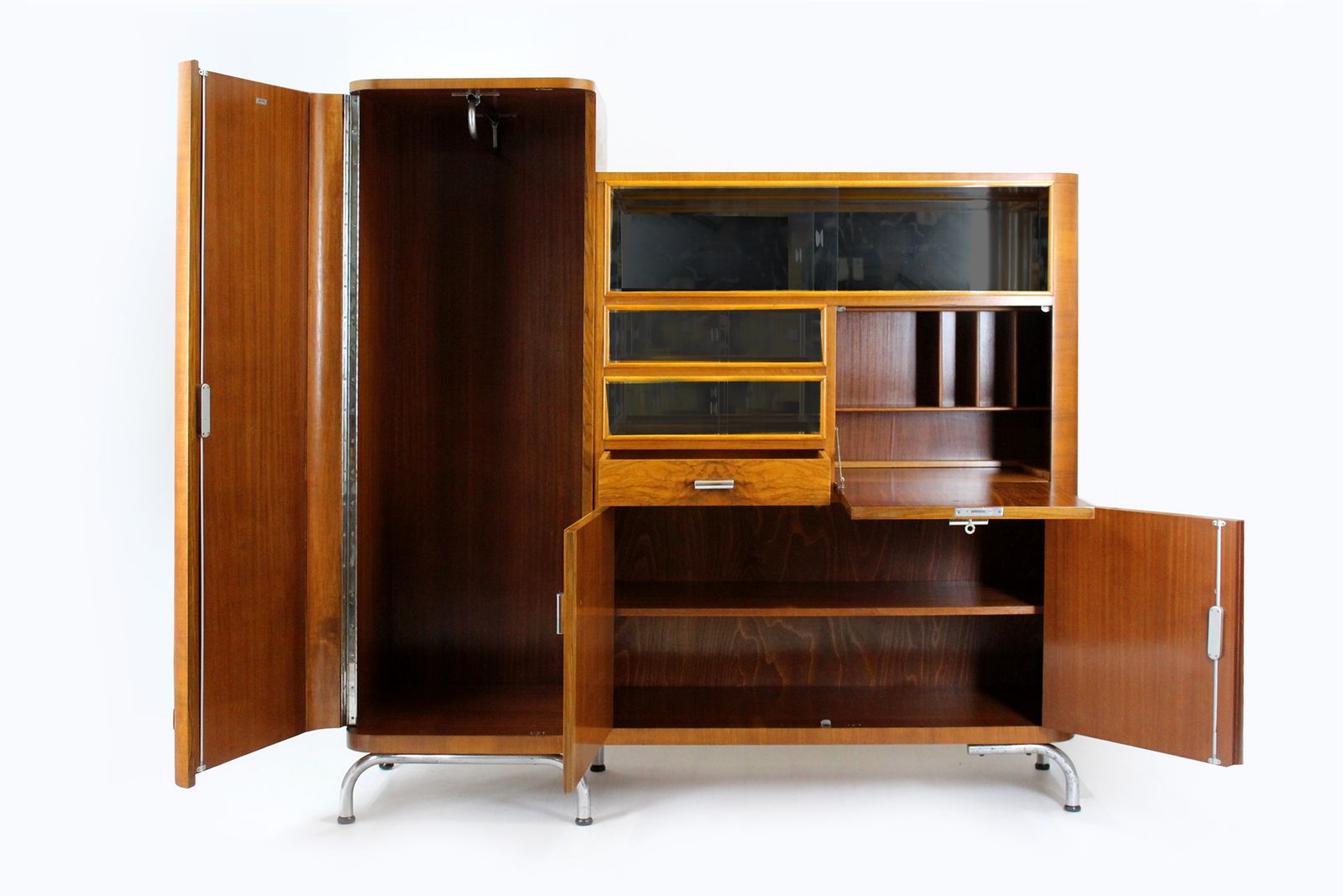 Bauhaus 1930s Multi Functional Storage Unit, Robert Slezák, Czechoslovakia photo furniture