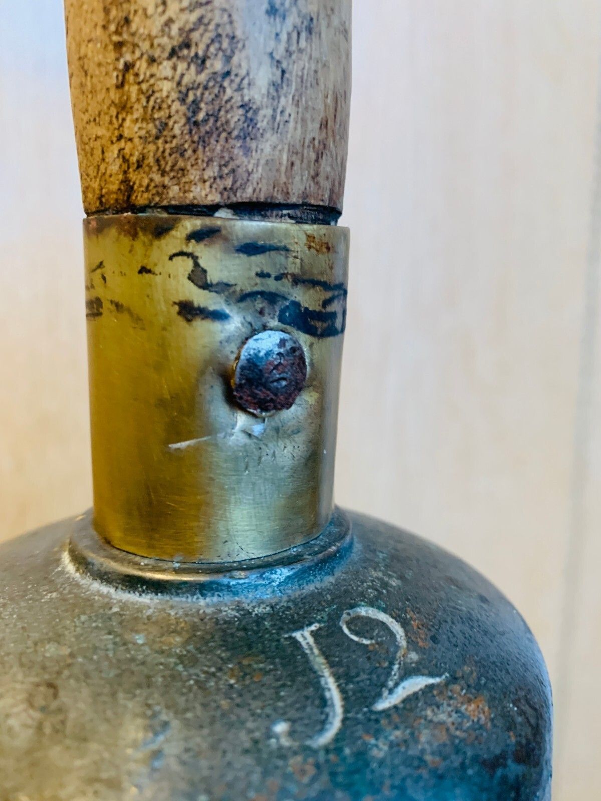 177.0 Rare Georgian Bronze Town Crier’s Bell Watchman’s Alarm Handbell (C. 1714–1830) photo
