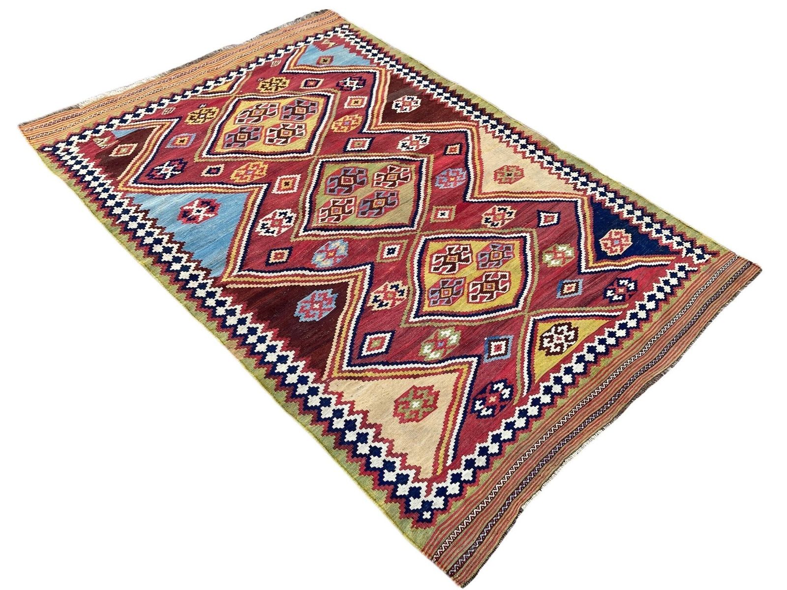 Antique Qashqai Kilim 2.02m X 1.37m photo for sale