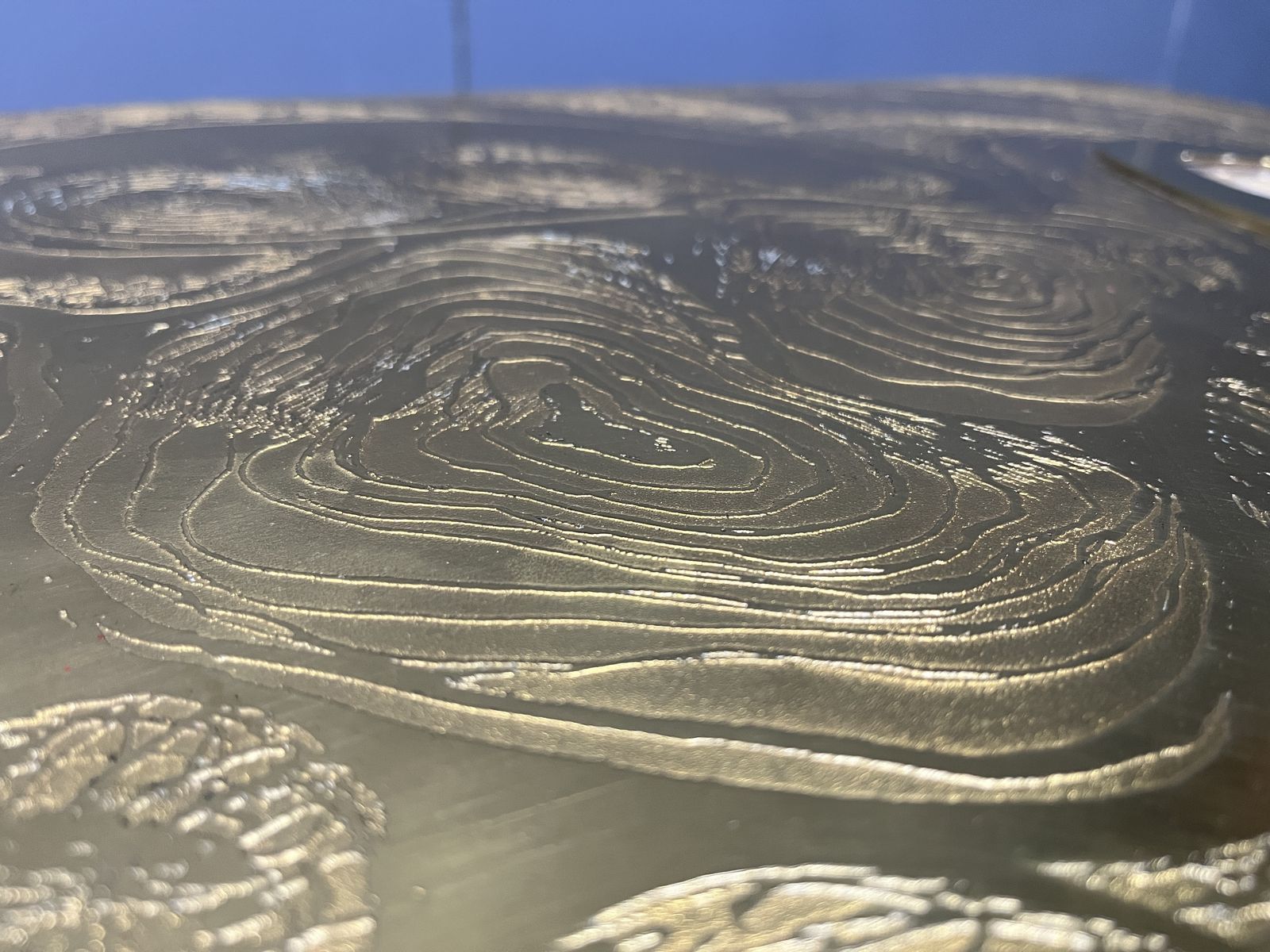 Etched Brass And Inlaid Agate Coffee Table By Felix De Boussy, Belgium photo 2500.0