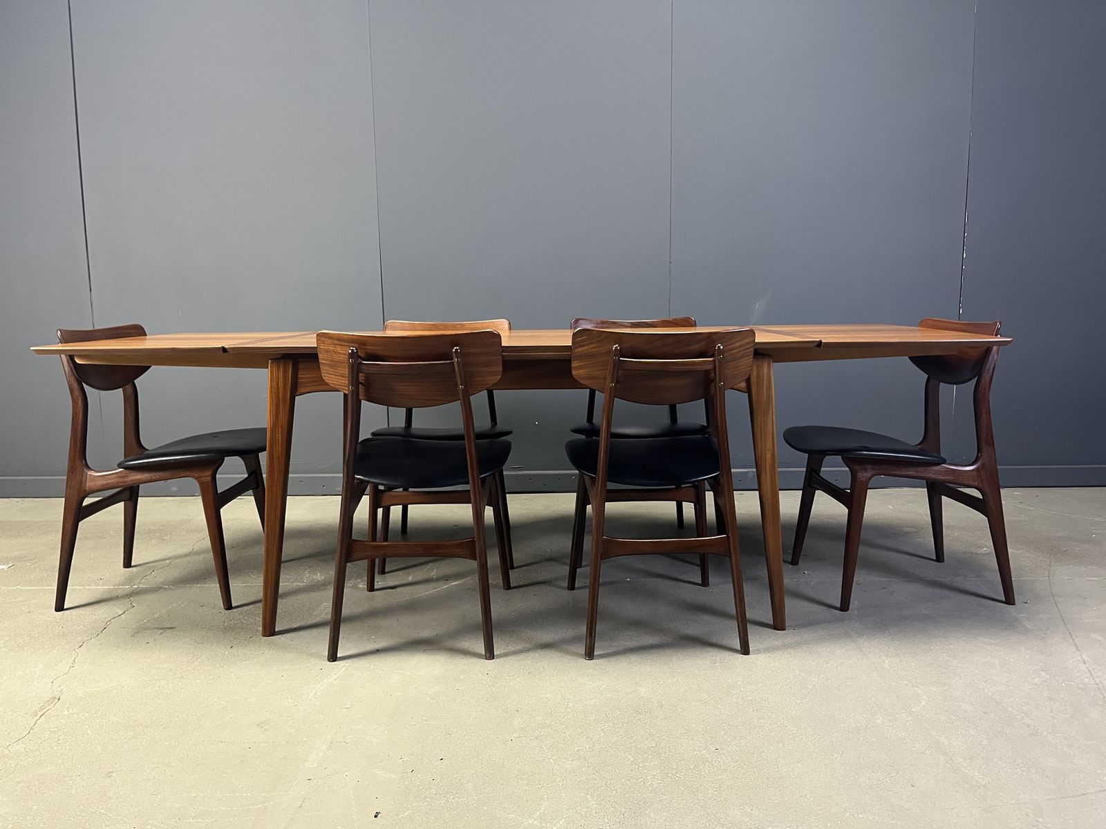 Mid Century Dining Set By Louis Van Teeffelen For Wébé, 1960s photo furniture