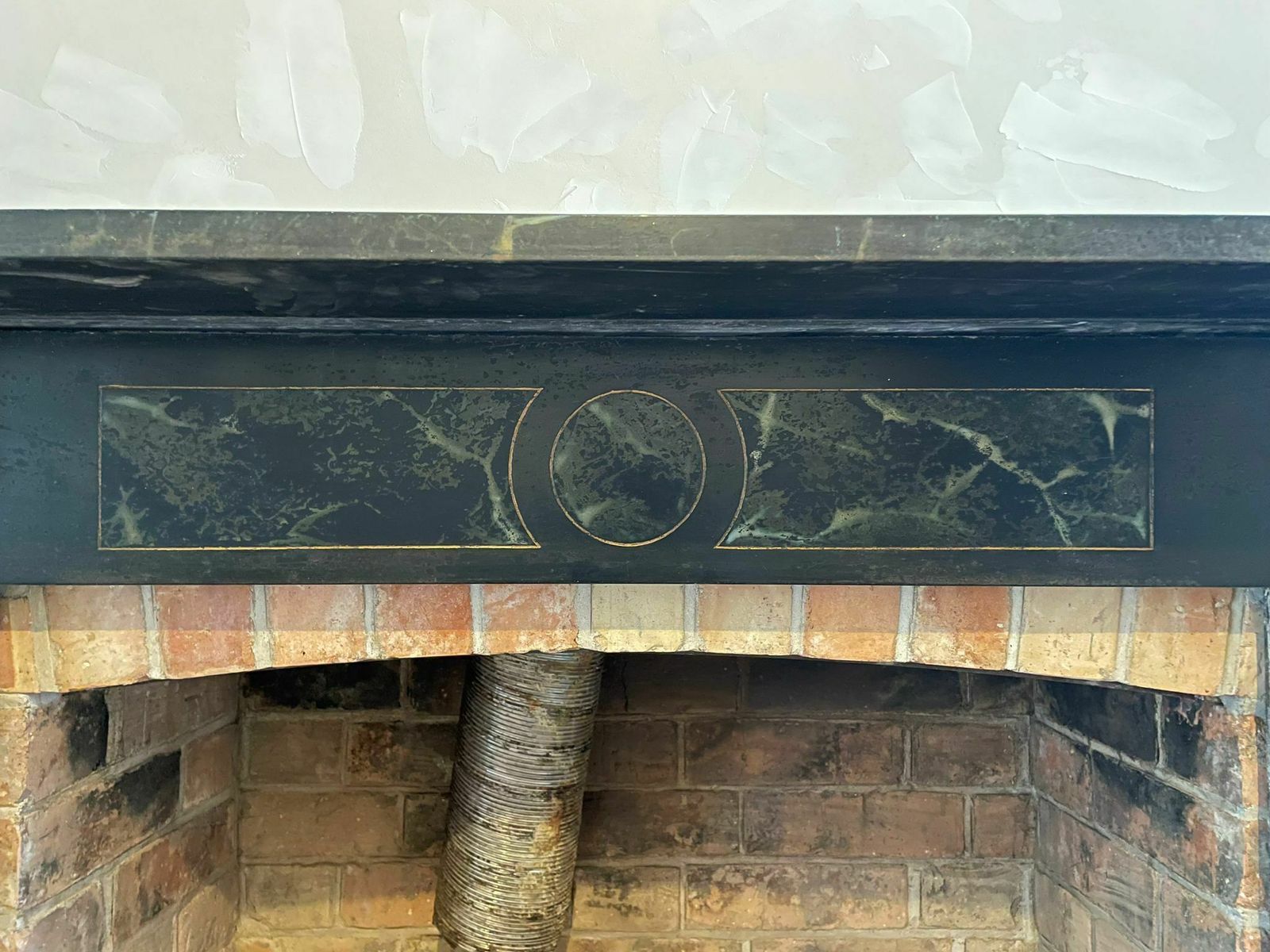 Edwardian Marbleised Slate Fire Surround With Corbels photo 500.0