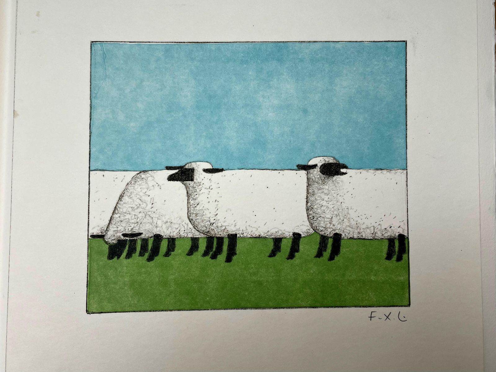 François Xavier Lalannefrançois Xavier Lalanne, Sheeps (Les Moutons), Rare Original Print, 20042004 photo Art