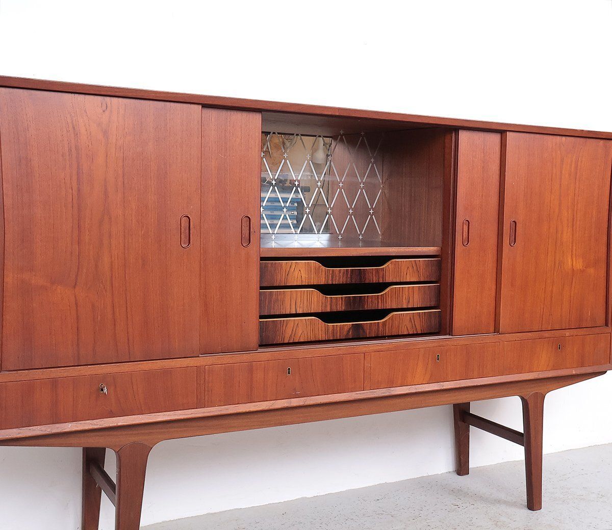 Vintage Danish Teak Highboard, 1960s photo buy
