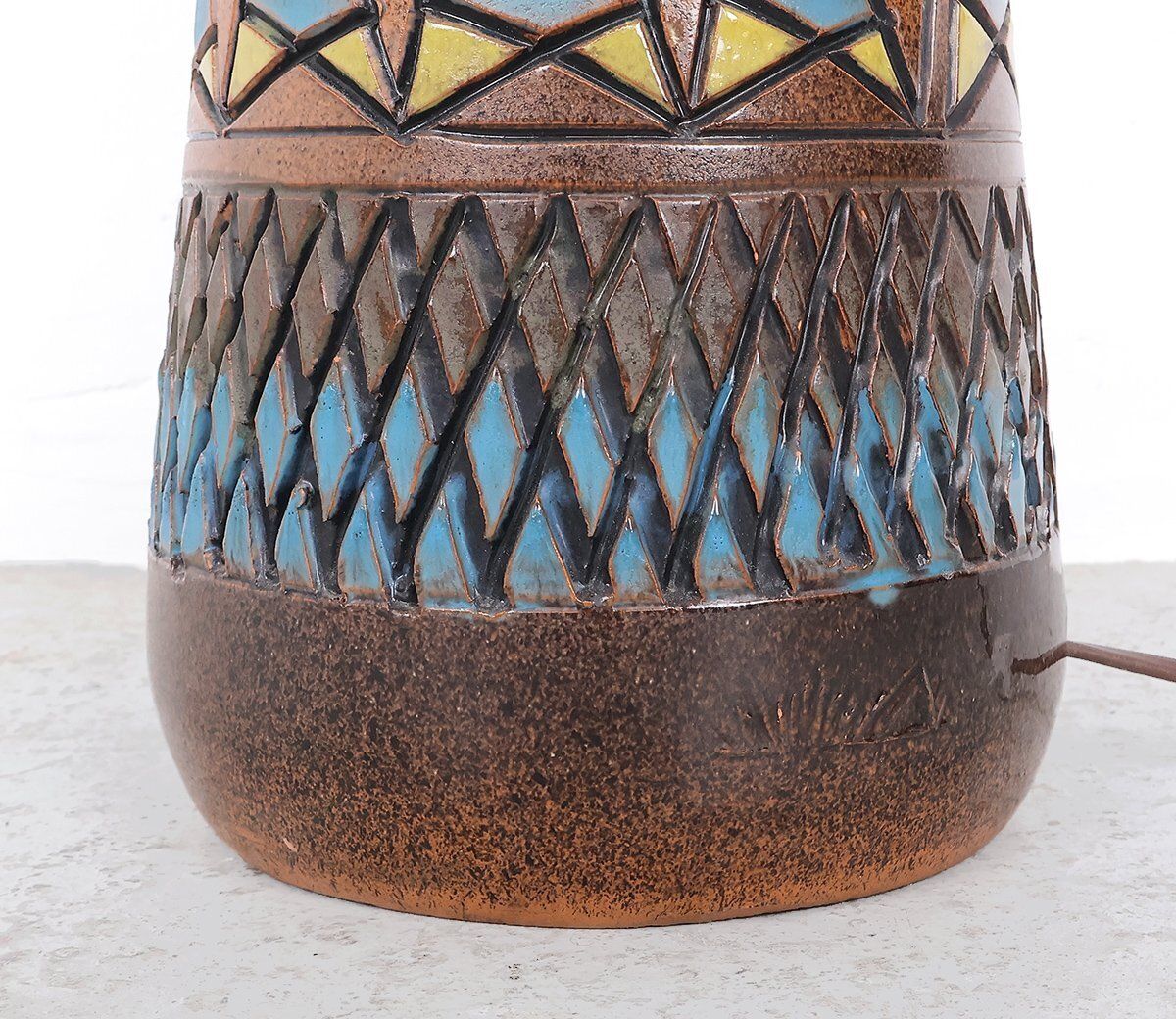 photo furniture Vintage Ceramic Floor Lamp By M. Zawadzki For Tilgmans Sweden, 1965