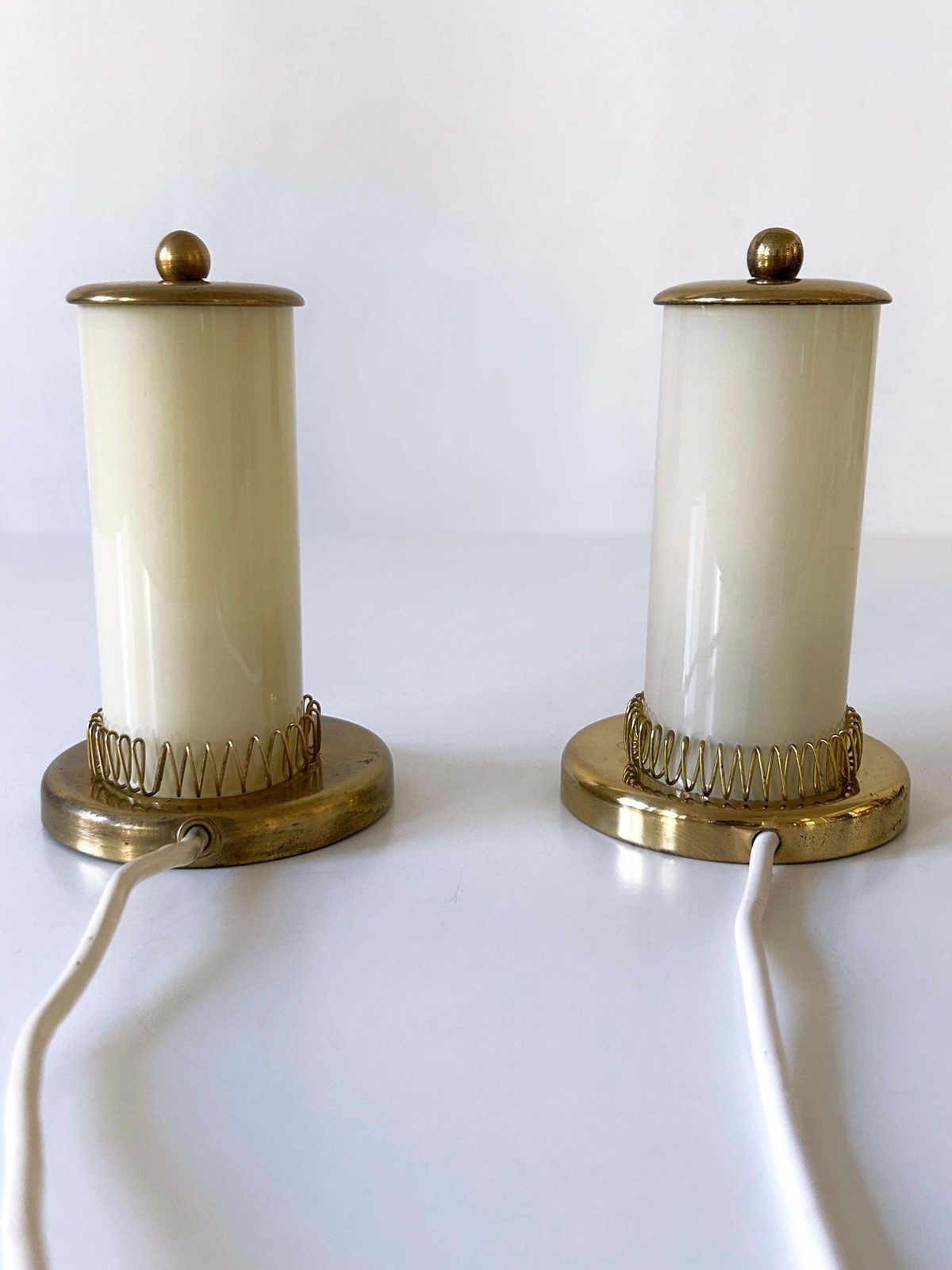 photo vinterior Set Of Two Lovely Mid Century Modern Bedside Table Lamps Germany 1950s