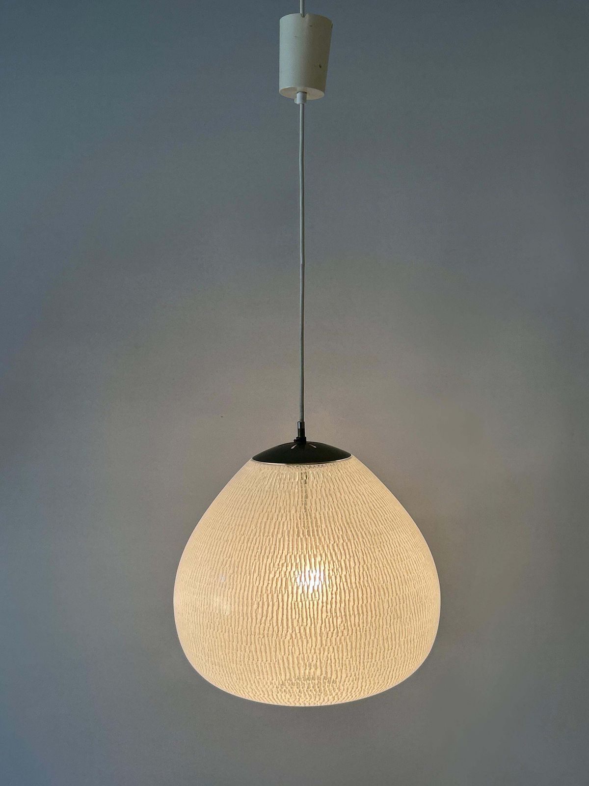 Rare & Elegant Mid Century Modern Pendant Lamp By Peill & Putzler Germany 1950s photo vinterior