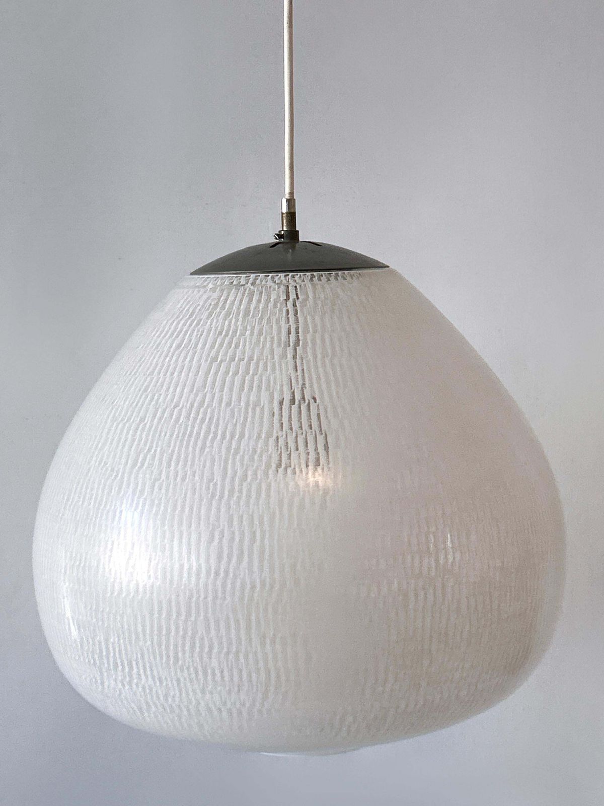 Rare & Elegant Mid Century Modern Pendant Lamp By Peill & Putzler Germany 1950s photo vintage