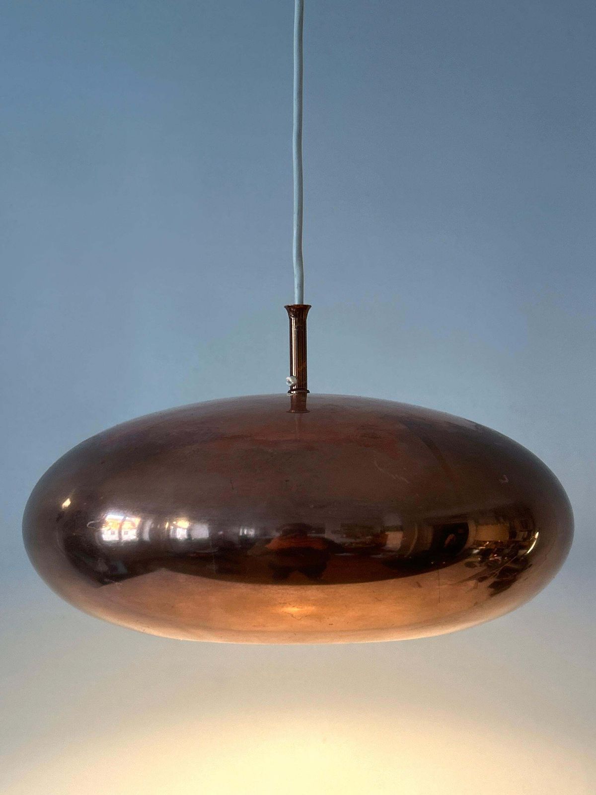 Elegant Mid Century Copper Pendant Lamp By Falkenbergs Belysning Sweden 1960s photo 4164.0