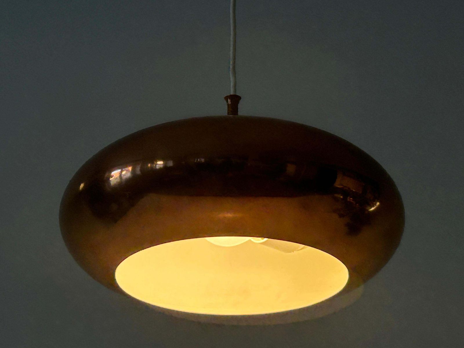 Lighting Elegant Mid Century Copper Pendant Lamp By Falkenbergs Belysning Sweden 1960s photo