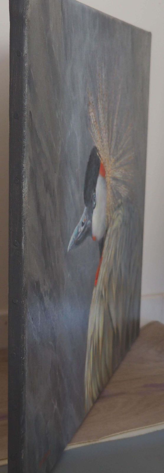 Sylvie Ajacques Crowned Crane Oil On Canvas By Sylvie Ajacques2025 photo buy