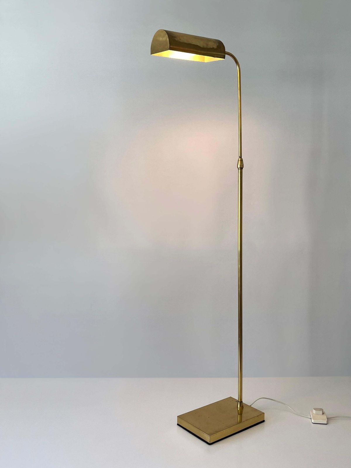 Adjustable Mid Century Modern Brass Floor Lamp Or Reading Light Sweden 1960s photo furniture