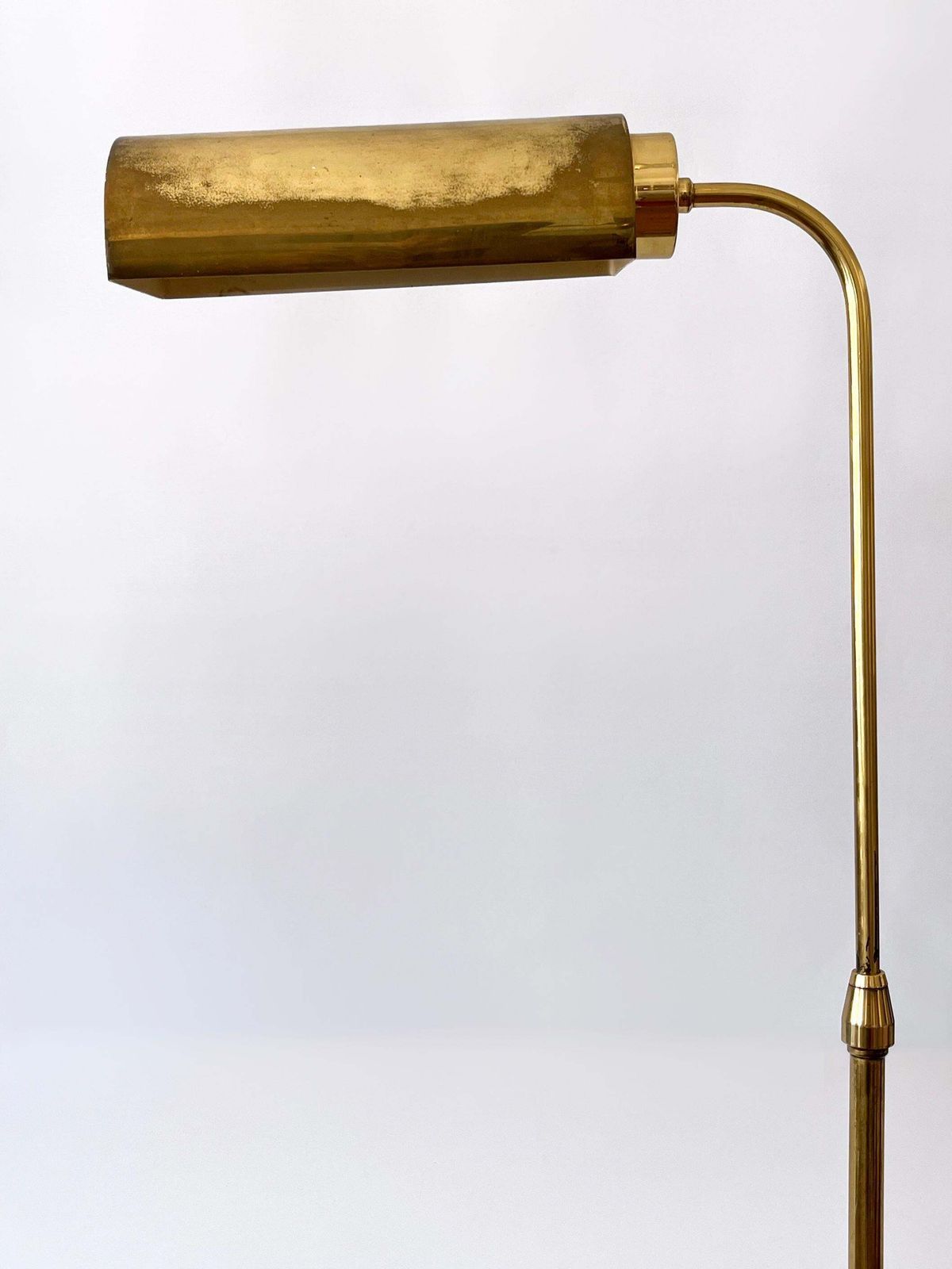 Adjustable Mid Century Modern Brass Floor Lamp Or Reading Light Sweden 1960s photo vintage