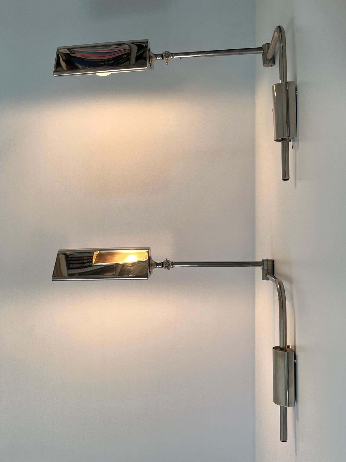 photo furniture Set Of Two Articulated Wall Lamps Or Reading Lights By Florian Schulz 1970s