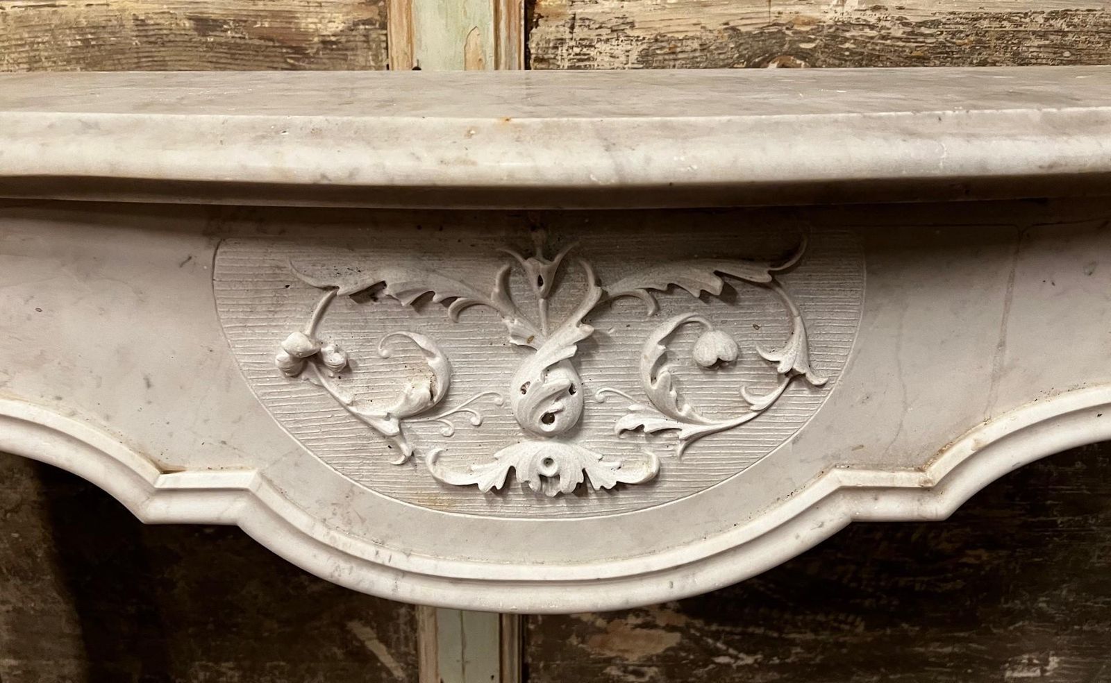 White Carrara Marble Fireplace, Richly Carved And Complete With Base, Italy photo Home Fixtures