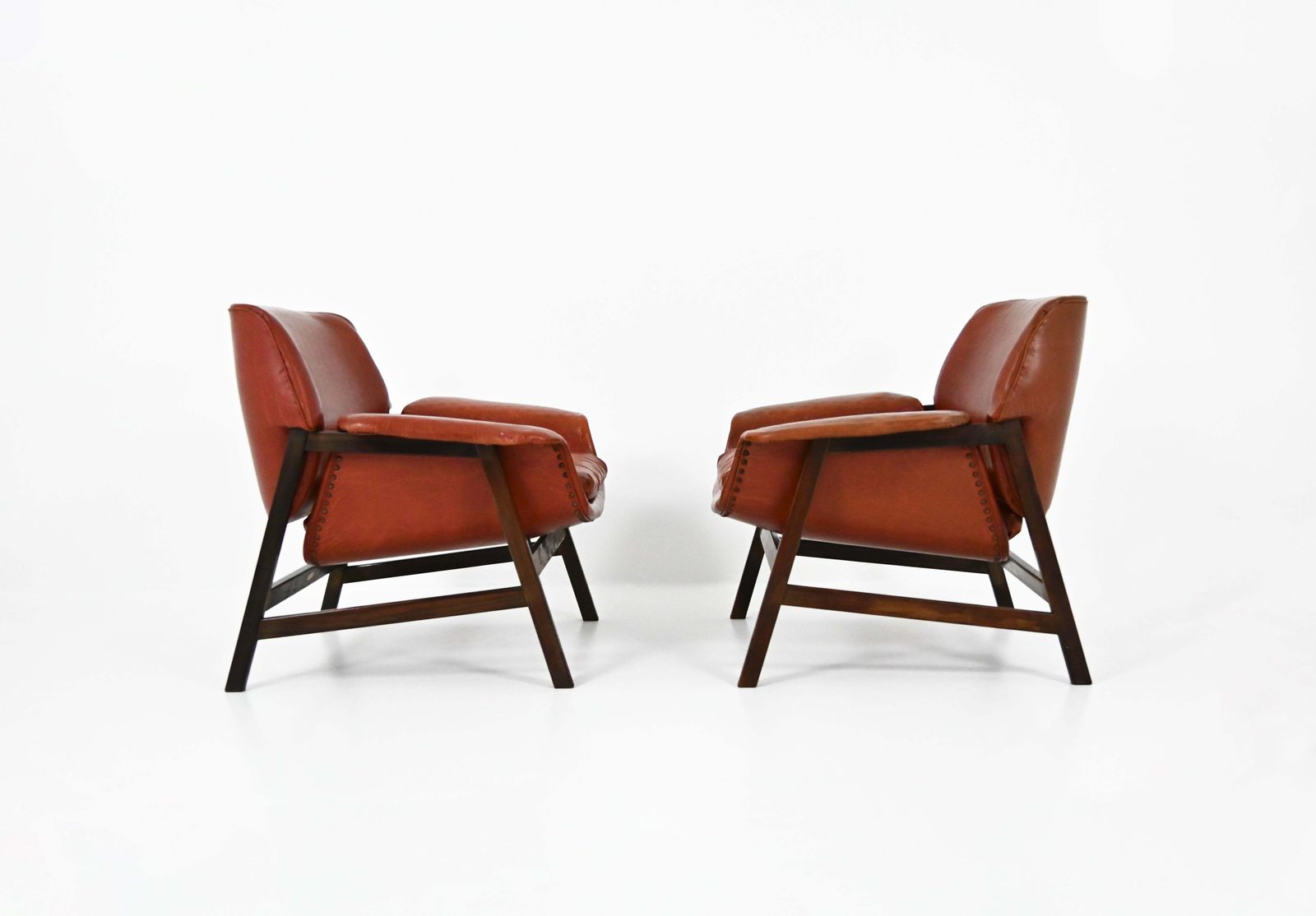 Armchairs "849" By Gianfranco Frattini For Cassina, 1950s, Set Of 2 photo 8590.0