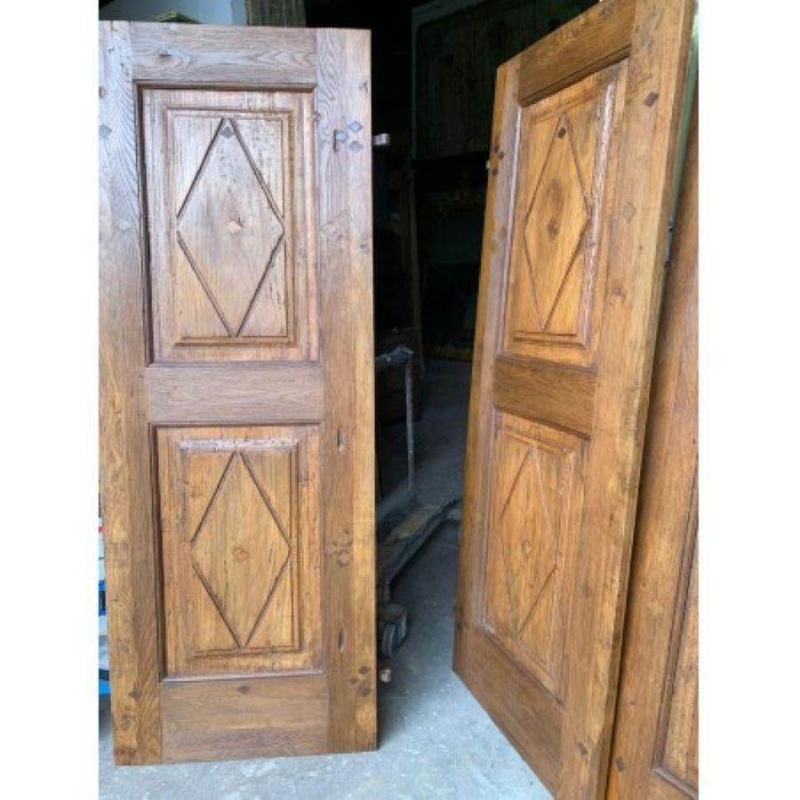 No.4 Interior Doors, Carved With Lozenges From Solid Poplar And Oak Wood photo vinterior