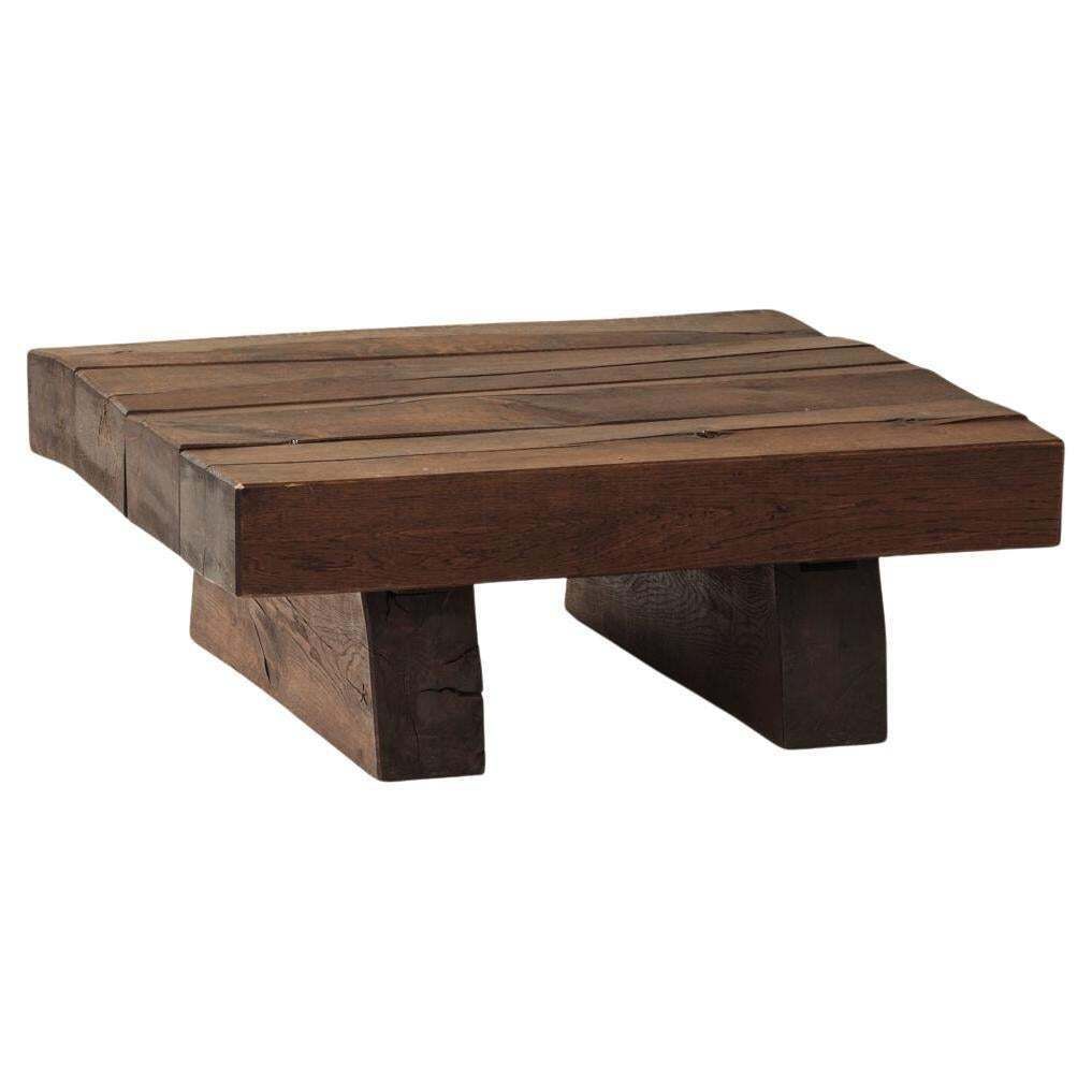 Wabi Sabi French Oak Coffee Table, 1950s photo furniture