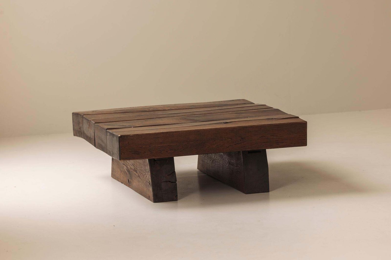 Wabi Sabi French Oak Coffee Table, 1950s
