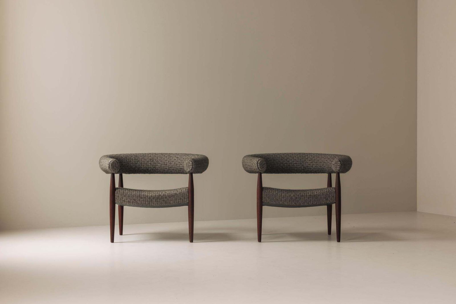 photo furniture Very Rare Set Of 'Ring Chairs' By Nanna And Jørgen Ditzel, Denmark 1958