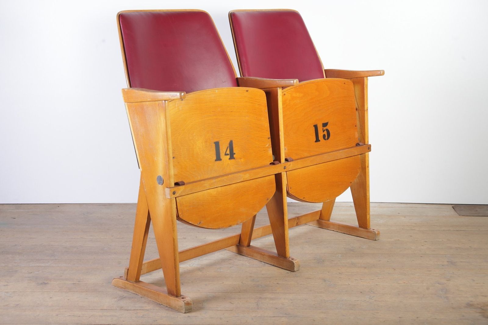 Vintage Cinema Bench From Ton, 1960s photo furniture