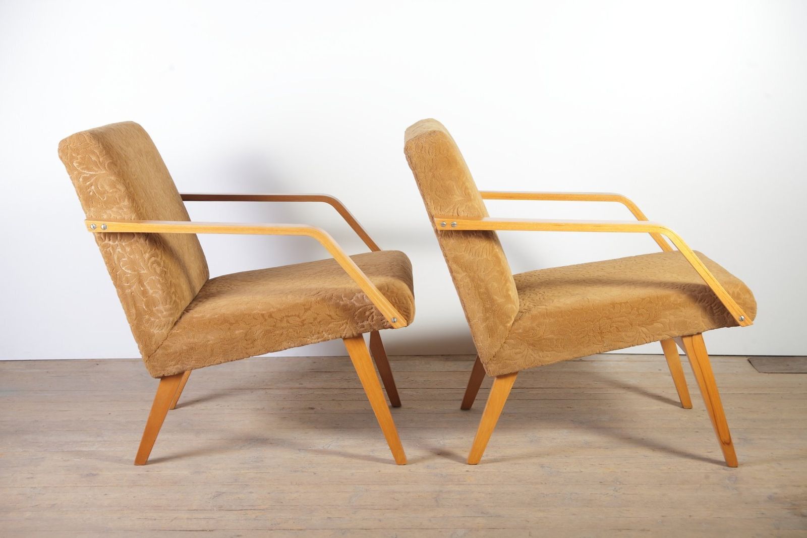 Mid Century Lounge Chairs From Mier Topolcany, Slovakia, 1960s, Set Of 2 photo for sale