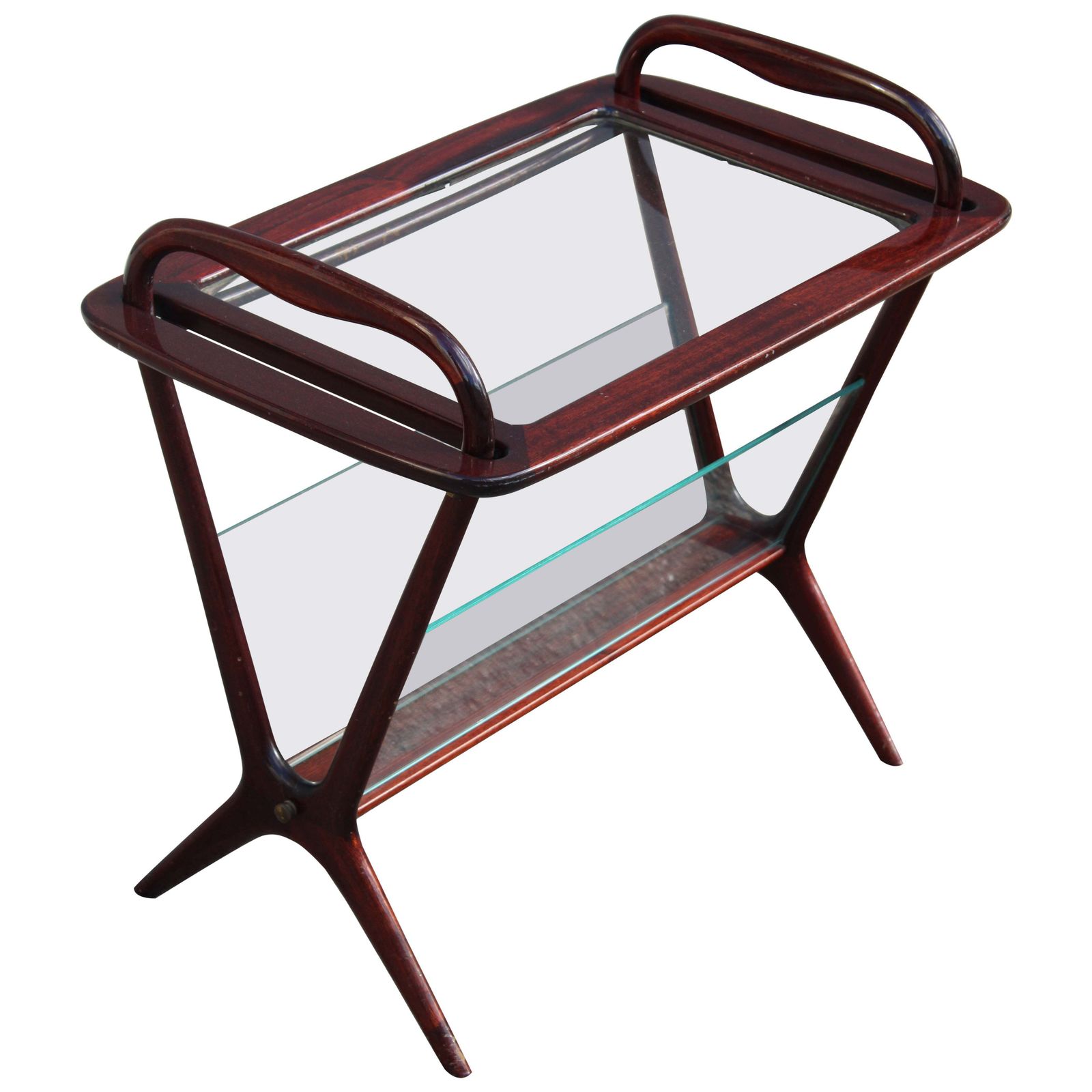 Coffee Bar Table With Tray And Magazine Holder Ico Parisi De Baggis