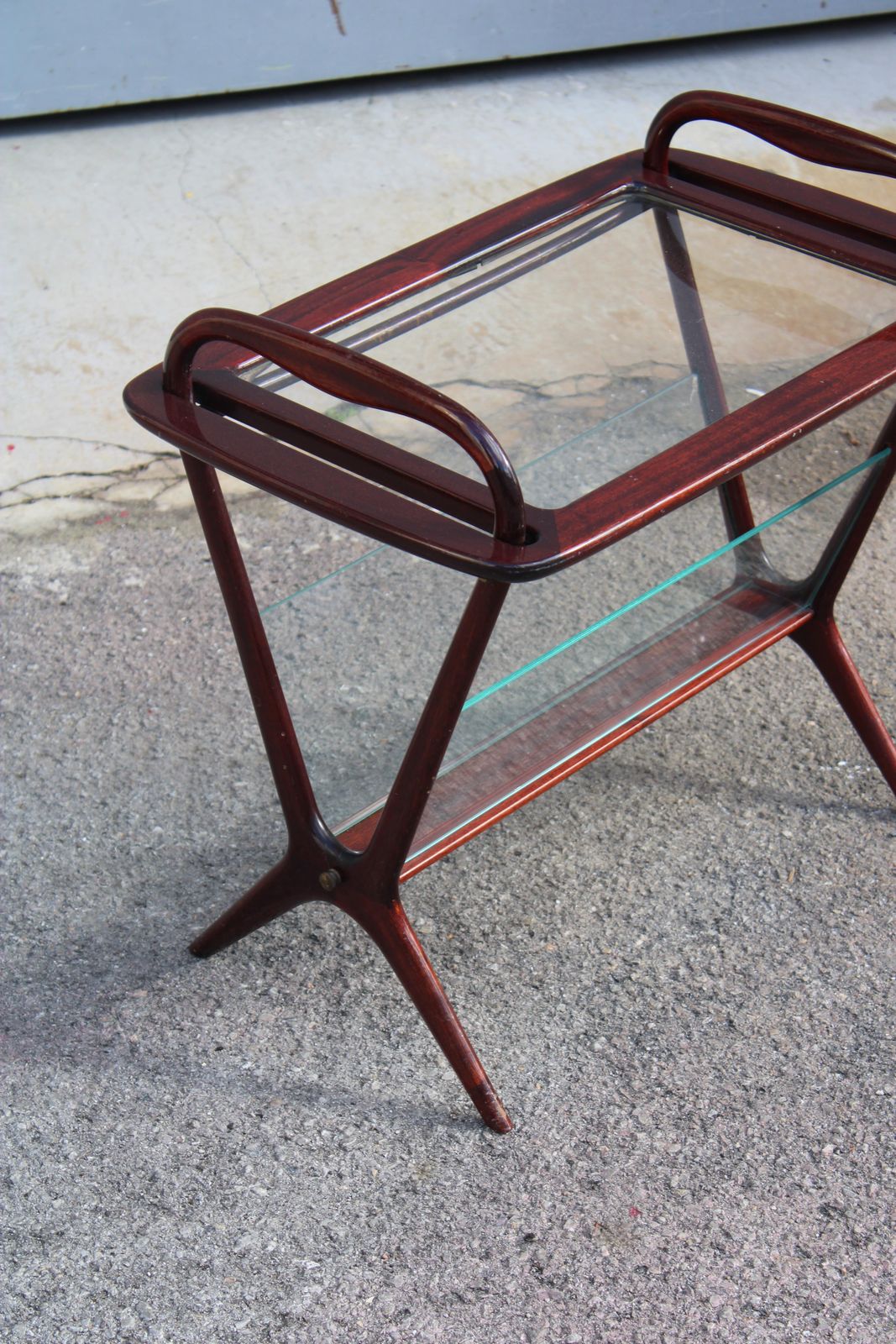 Coffee Bar Table With Tray And Magazine Holder Ico Parisi De Baggis photo for sale