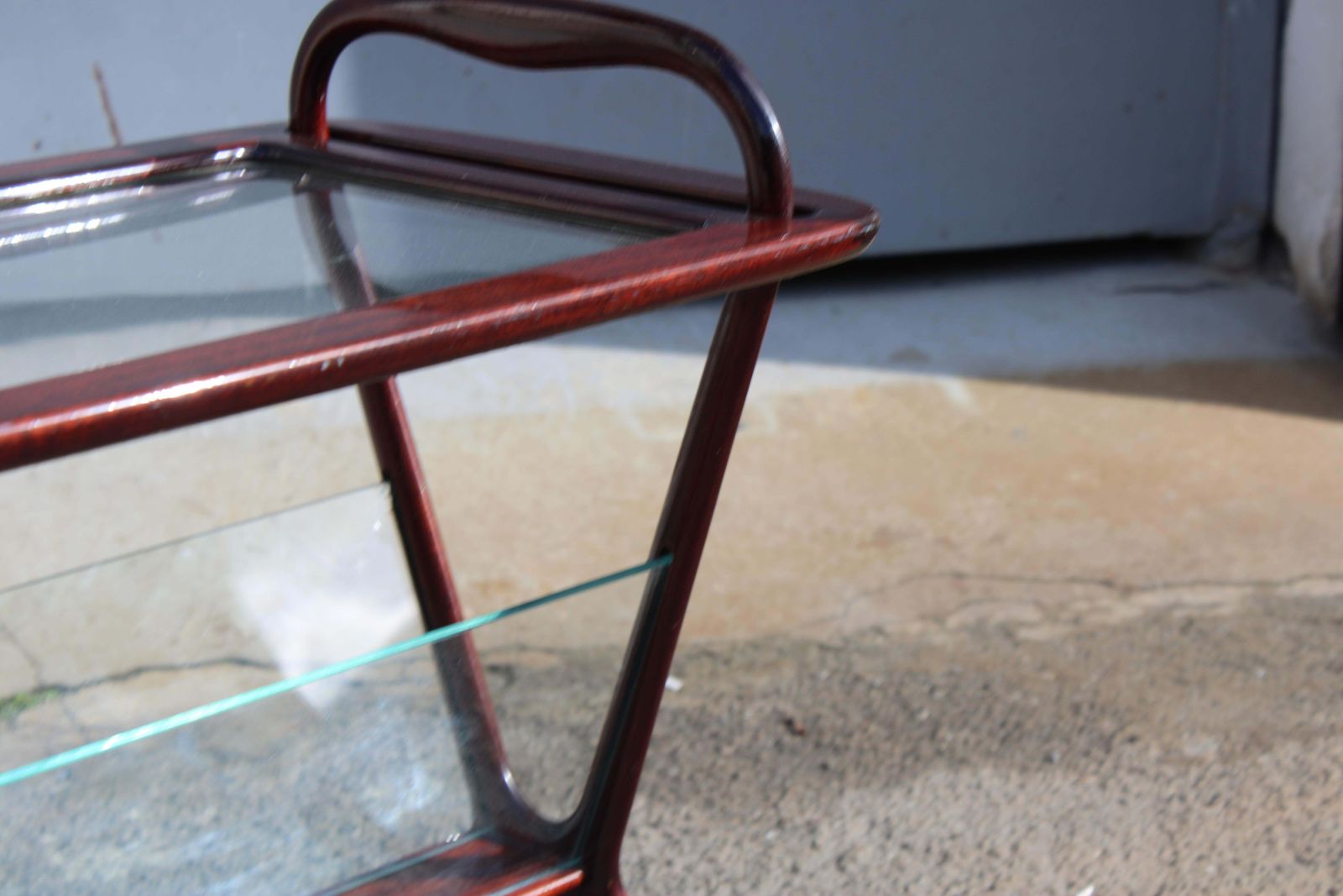 Coffee Bar Table With Tray And Magazine Holder Ico Parisi De Baggis photo buy