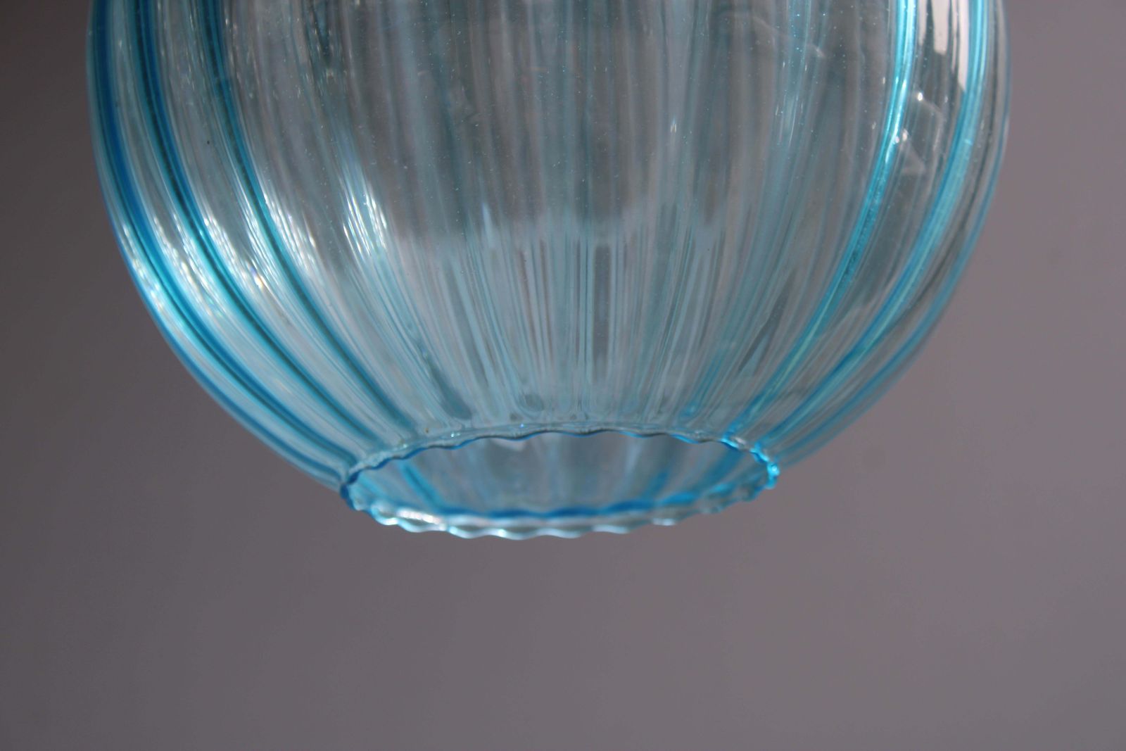 Lampadario Venini In Ottone E Vetro Di Murano Azzurro 1950s photo Lighting