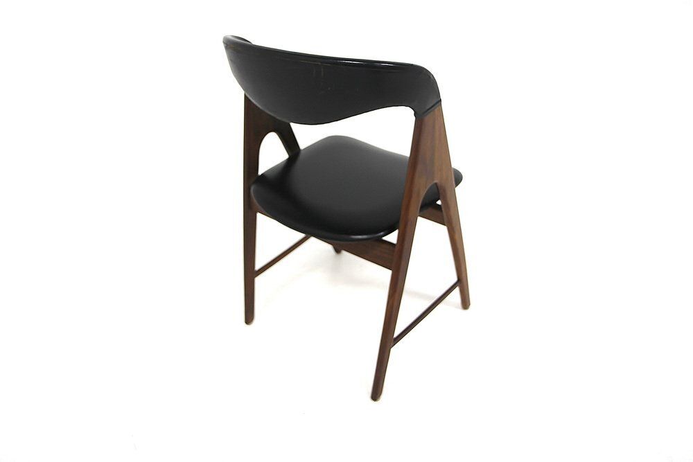 Scandinavian Teak Chair With Imitation Leather Upholstery, 1950 photo Furniture