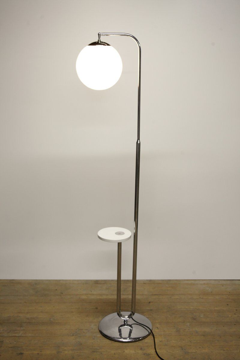 Modernist Chrome Model H 144 Floor Lamp By Jindrich Halabala For Up Zavody, Former Czechoslovakia, 1930s photo 1301.0