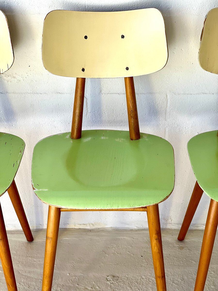Eetkamerstoelen Van Ton, 1960, Set Van 4 photo buy