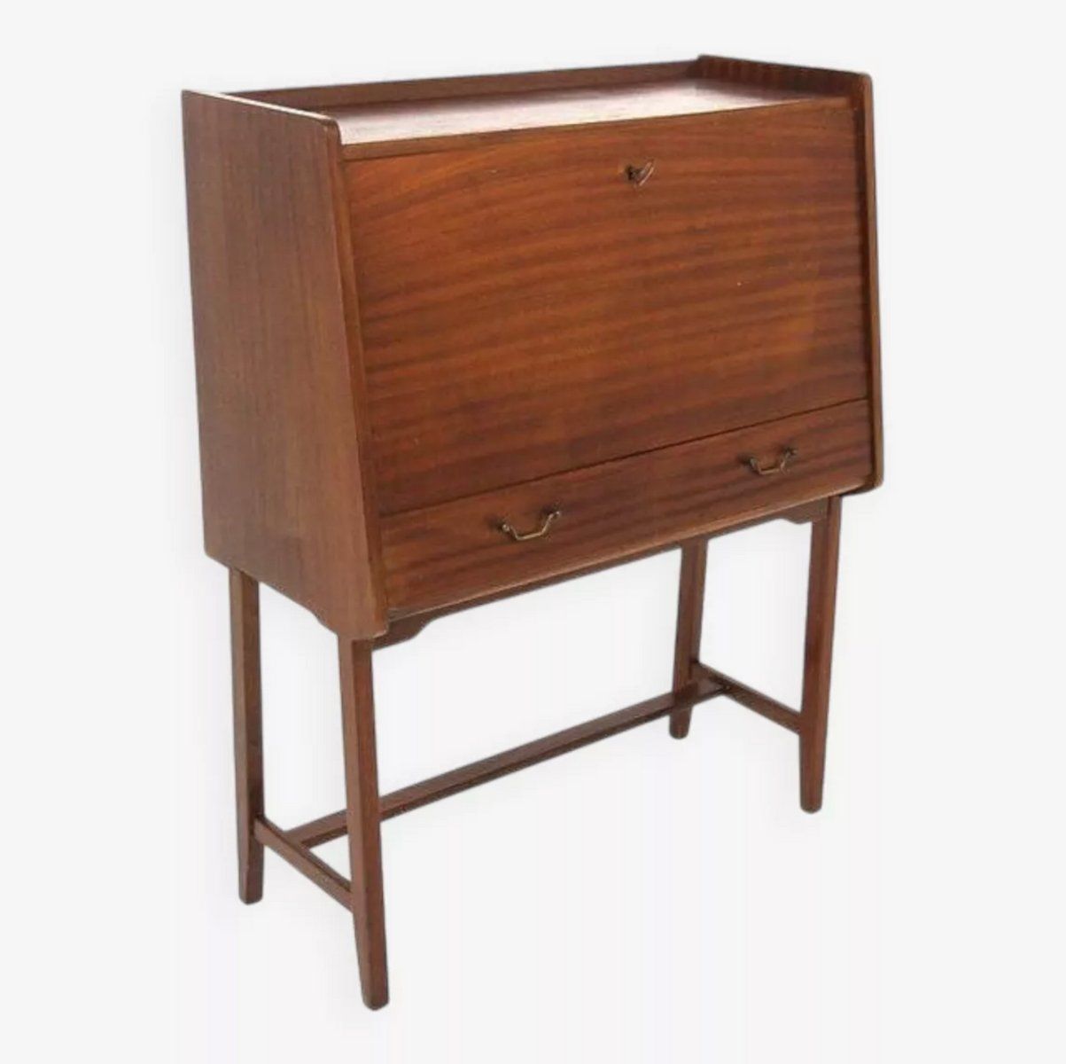 Scandinavian Mahogany Secretary Desk, Sweden, 1950s photo furniture