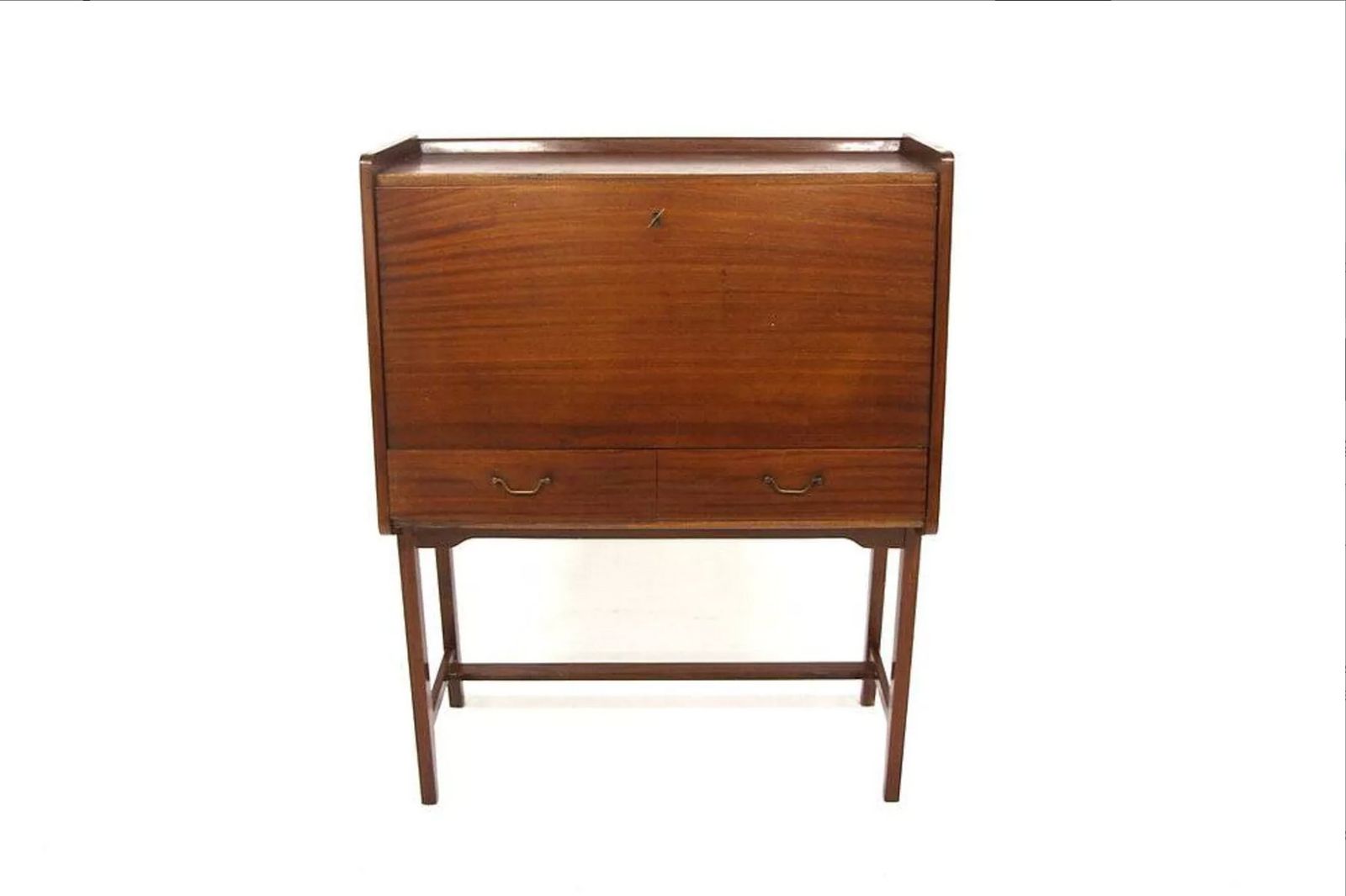 Scandinavian Mahogany Secretary Desk, Sweden, 1950s photo for sale
