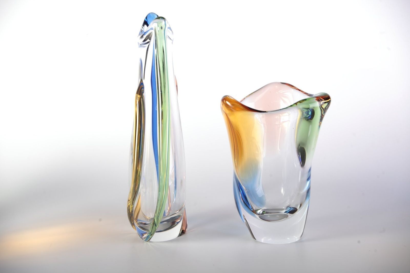 Glass Vase And Bowl Set Rhapsody By Karel Zemek For Mstisov, Czech, 1960s, Set Of 4 photo furniture