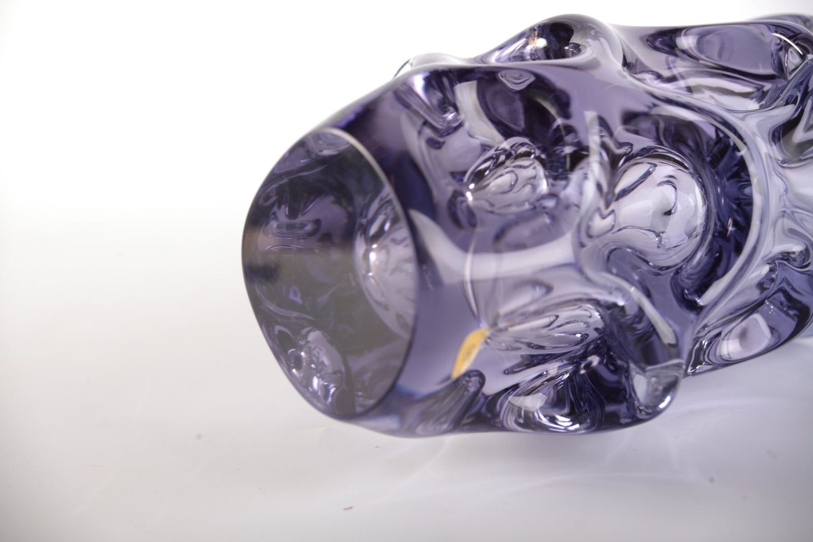 Czech Glass Vase By Jan Beranek For Skrdlovice, 1960s photo 195.0