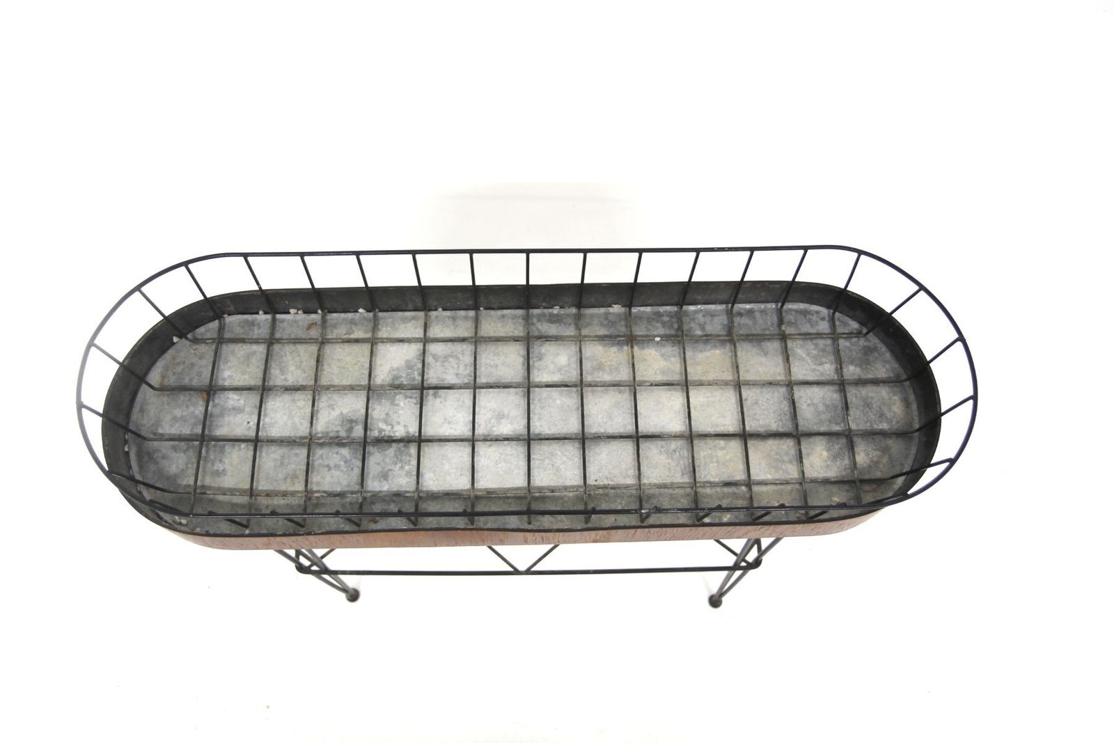 Scandinavian Planter In Metal And Teak, 1950 photo Home Decor