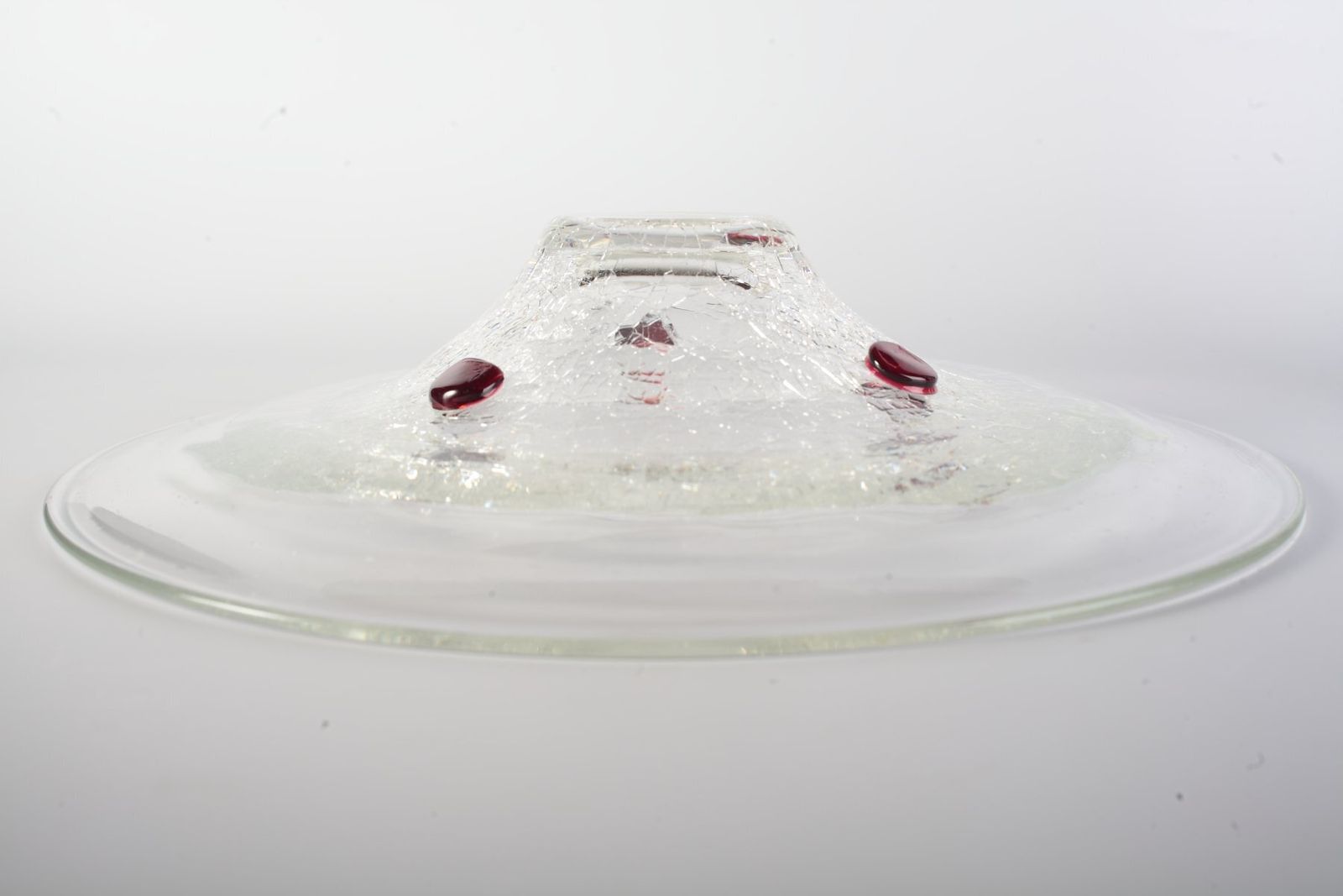 195.0 Glass Vase And Bowl By Jaroslav Taraba For Lednicke Rovne, Czech, 1970s, Set Of 2 photo