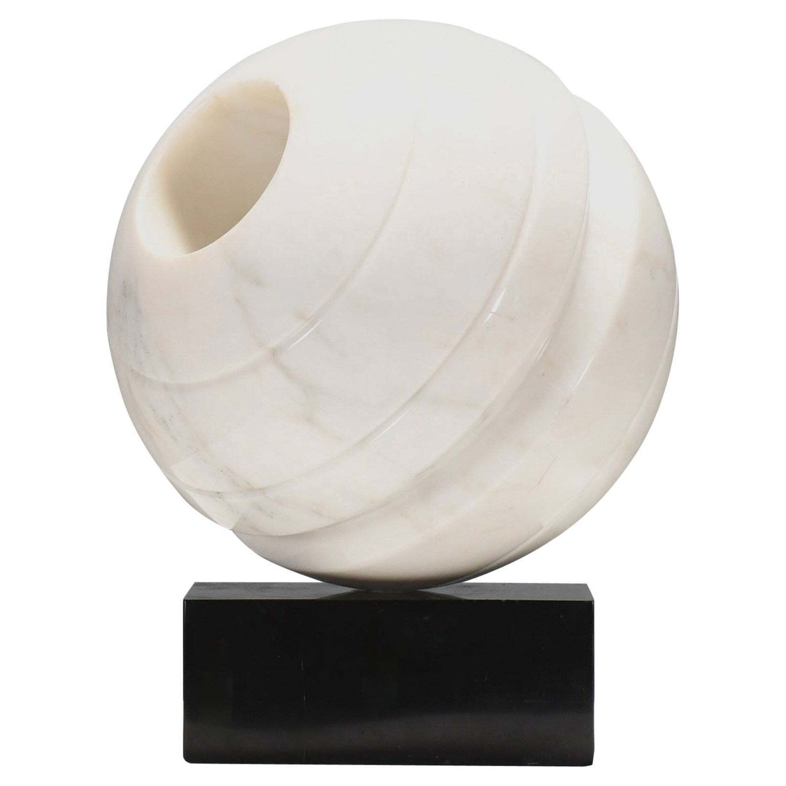Abstract Marble “Sfera" Sculpture By Aldo Dazzi, Italy 1970s