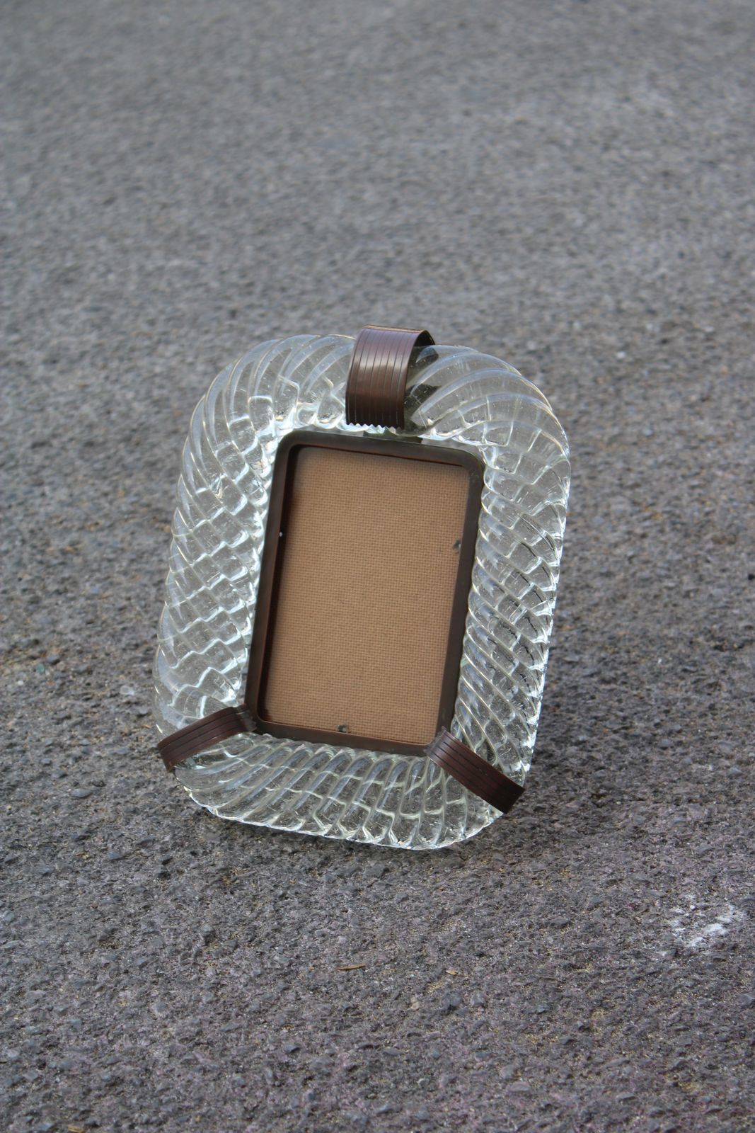 Venini Murano Glass And Brass Hole Holder 1940 photo furniture