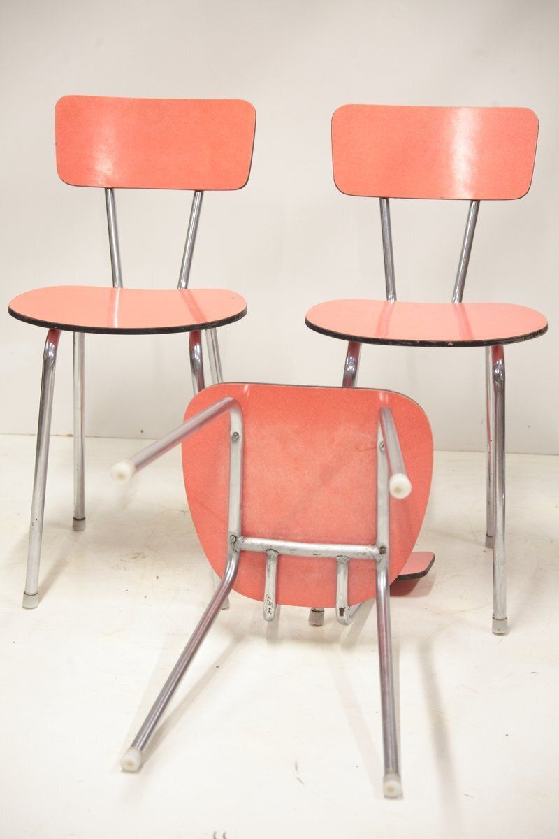 Mid Century Formica Bistro Chairs, Former Czechoslovakia, 1970s, Set Of 4 photo buy