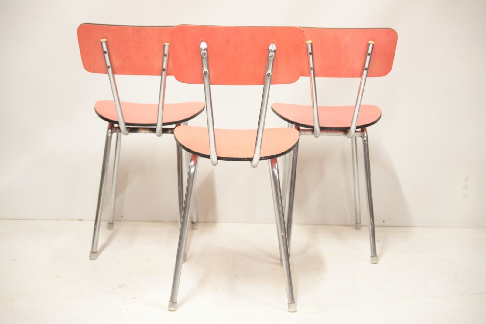 photo furniture Mid Century Formica Bistro Chairs, Former Czechoslovakia, 1970s, Set Of 4