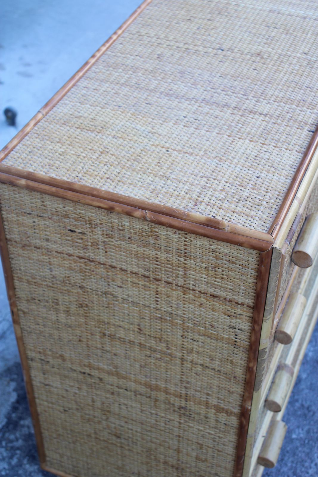 Italian Bamboo Chest Of Drawers With Drawers 1970 photo buy